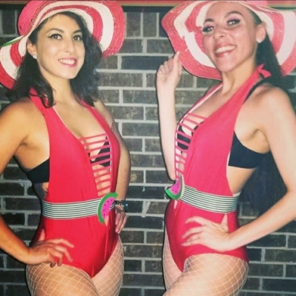 Sun Hat π Handpainted Watermelon Hat - Picture 3 of 6